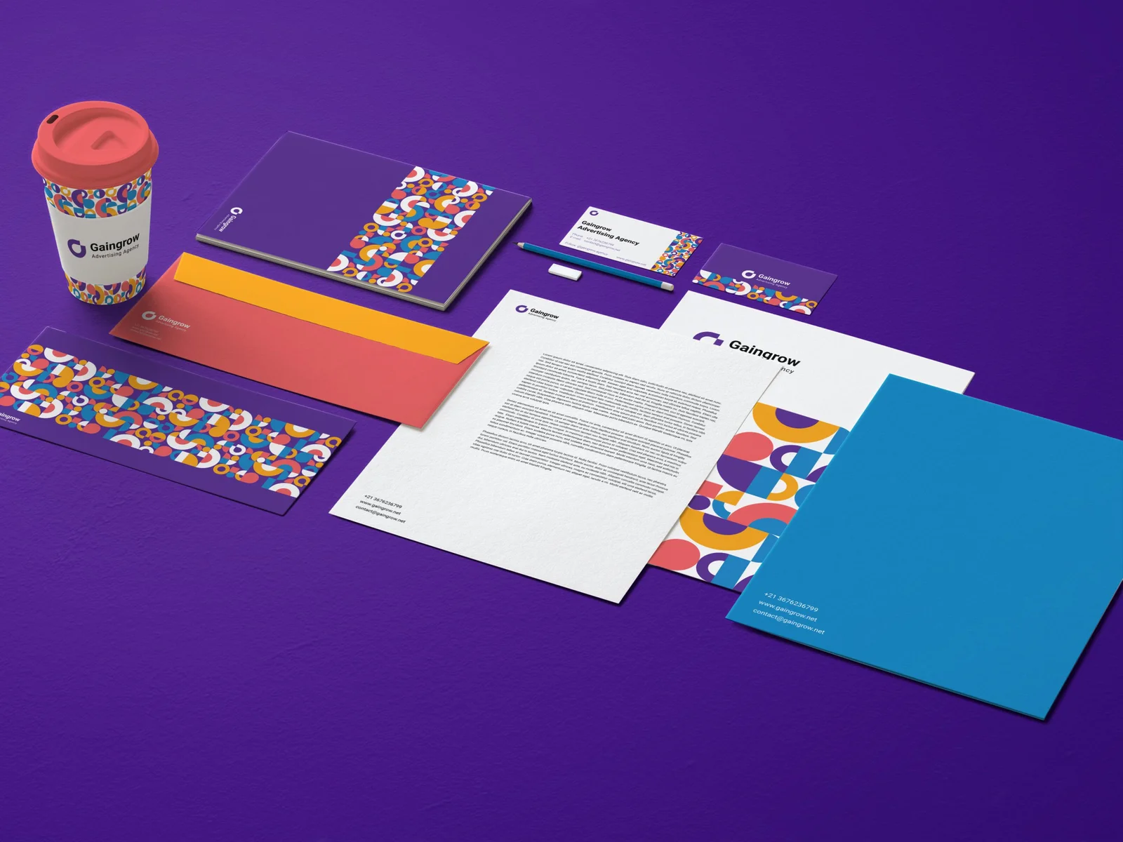 Gaingrow advertising agency brand identity