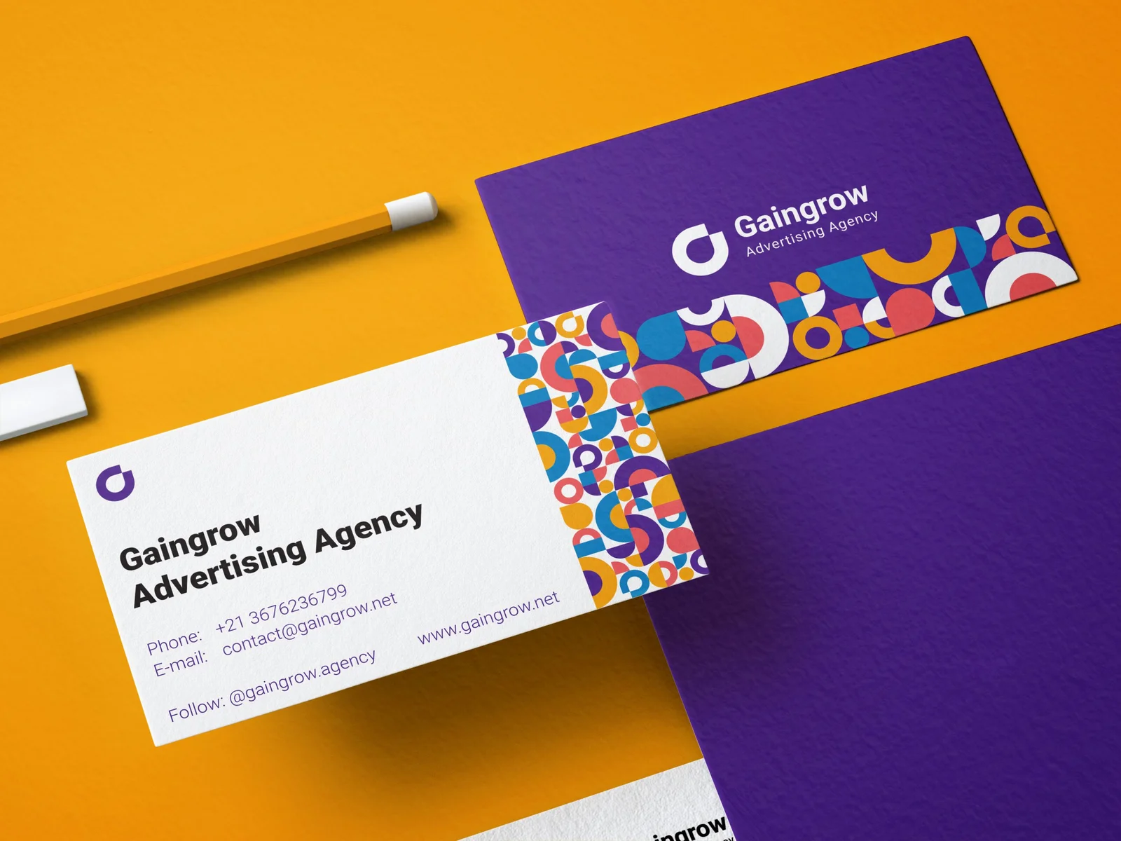 Gaingrow business card design