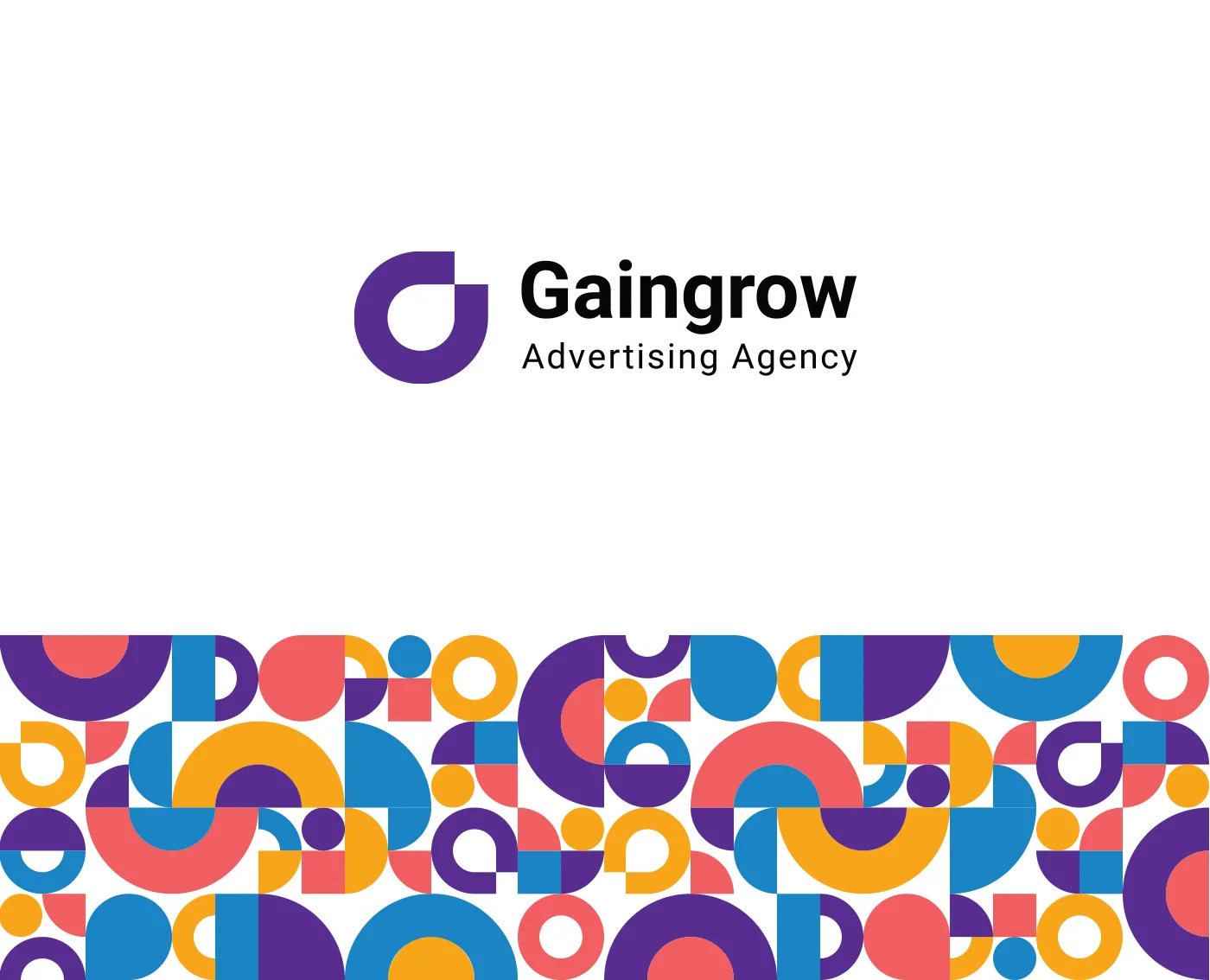 Gaingrow logo design with colorful