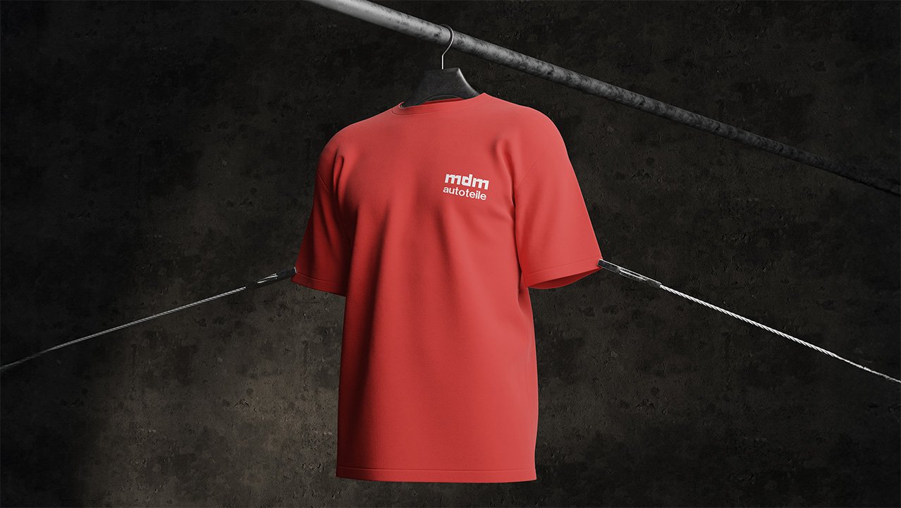 mdm Autoteile branded T-shirt mockup