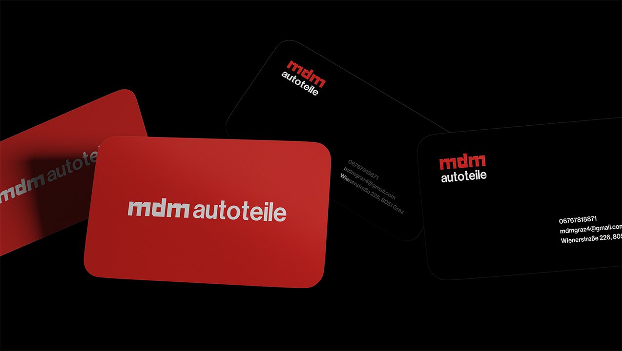 mdm Autoteile business card design