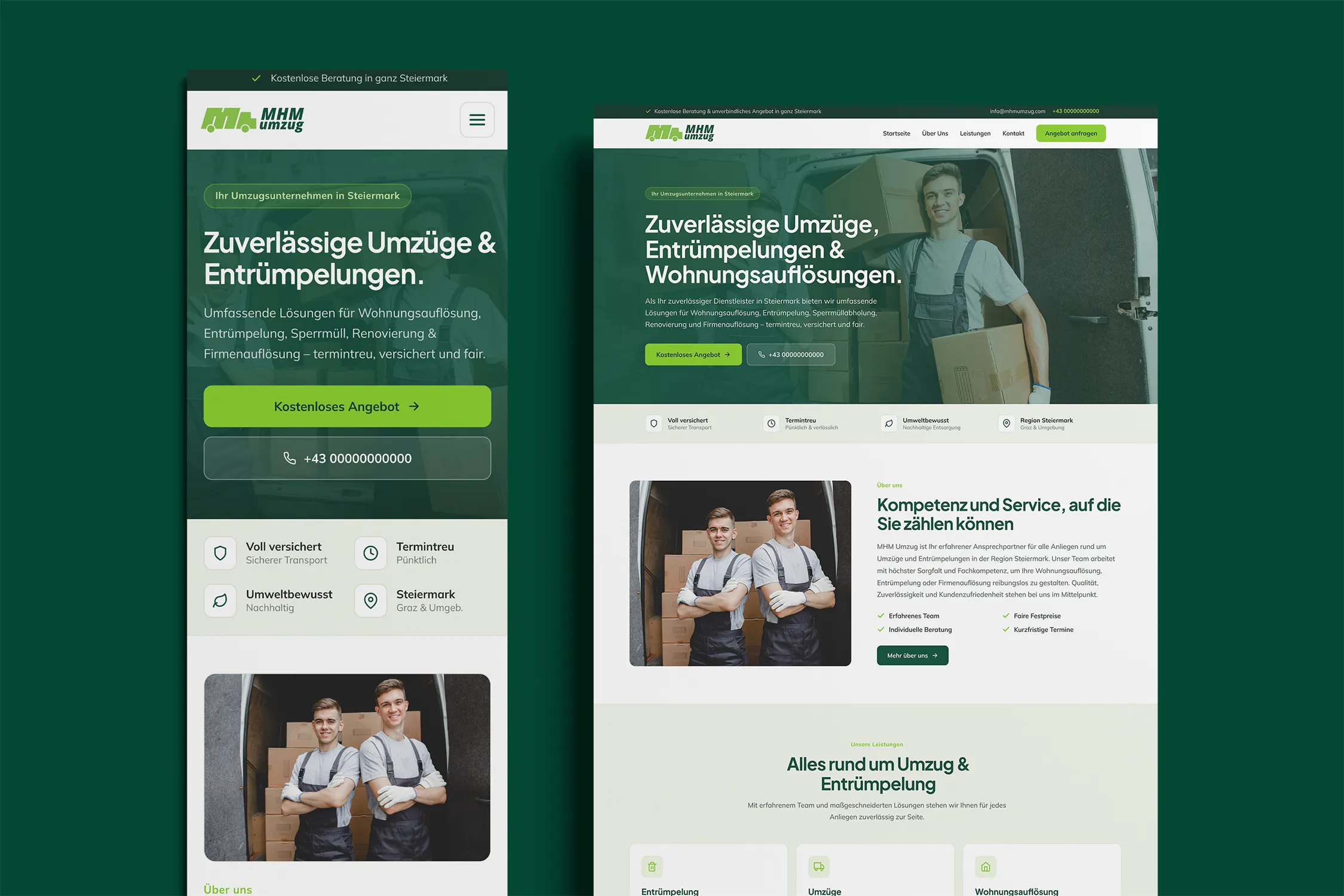 MHM Umzug Responsive Website Design