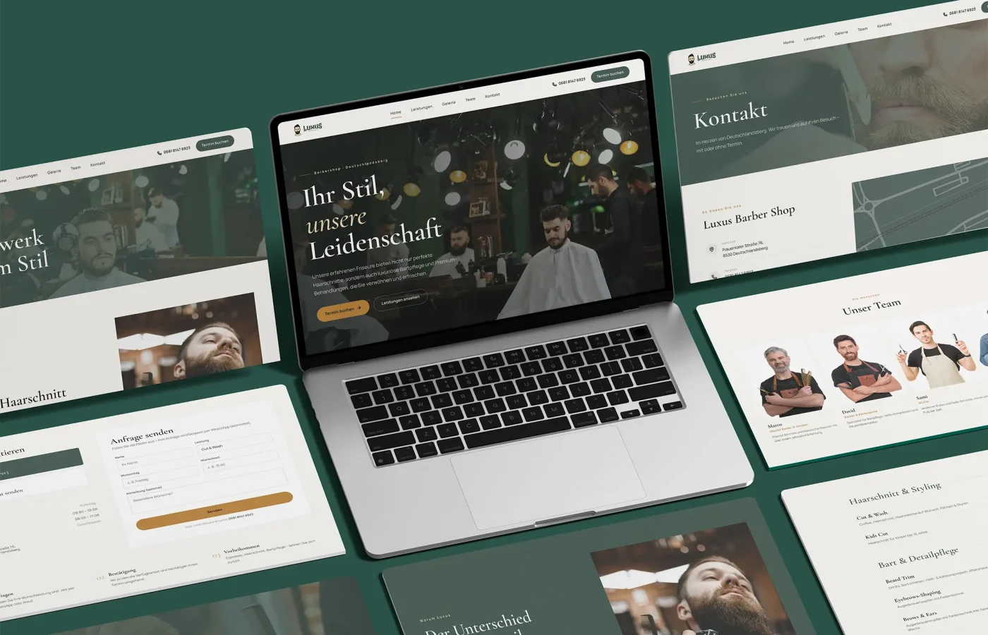Luxus Barber Shop Website Design — featured project image
