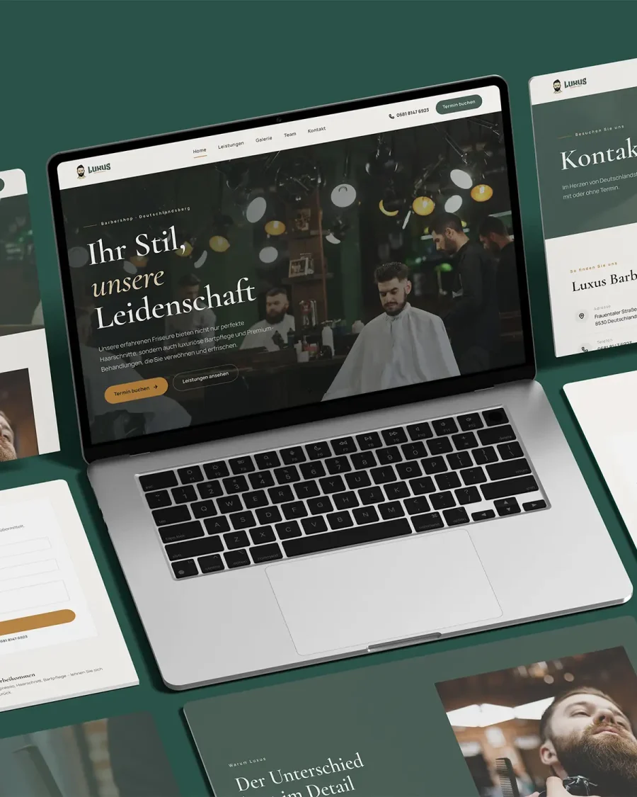 Luxus Barber Shop Website Design — featured project image